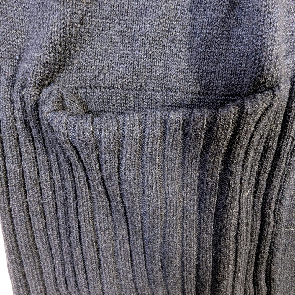 OVI Women's Navy Blue Knit Cardigan Shawl Collar, Pockets, Size L - Picture 6 of 10